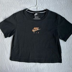 black nike crop top